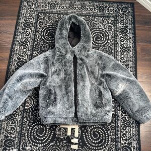 Zara faux fur hoodie